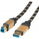 Roline 11.02.8902 USB 3.0 A(M) - USB3.0 B(M), 1,8m, zlatý