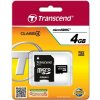 Paměťová karta Transcend microSDHC 4 GB Class 4 TS4GUSDHC4