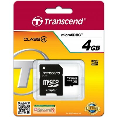 Transcend microSDHC 4 GB Class 4 TS4GUSDHC4 – Hledejceny.cz