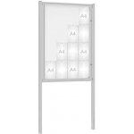 PROCITY Venkovní vitrína Classique, 16 x A4, včetně sloupků, elox | Zboží Auto