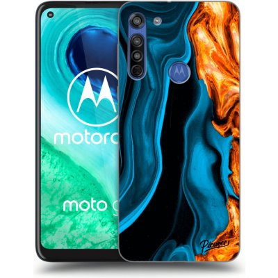 Pouzdro Picasee silikonové Motorola Moto G8 - Gold blue čiré – Zboží Mobilmania