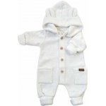 Kojenecký pletený overal s kapucí bílá – Zboží Dáma