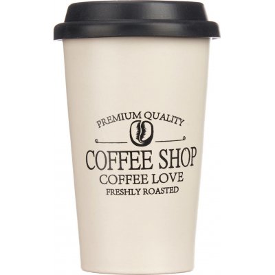 Vessia Hrnek na kávu s sebou do auta COFFEE SHOP silikonové víko 440 ml – Zboží Mobilmania