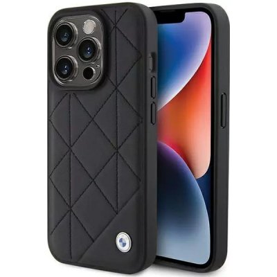 BMW hard silikonové iPhone 15 PRO Leather Quilted černé – Zboží Mobilmania