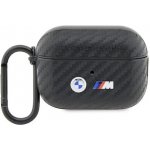 BMW AirPods Pro 2 gen cover Black Carbon Double Metal Logo BMAPWMPUCA2 – Hledejceny.cz