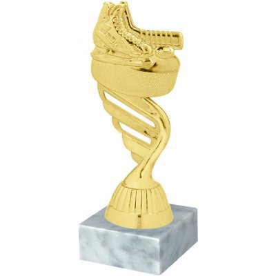 Soška LEDNÍ HOKEJ M/P423 zlatá bílý mramor 15 cm – Hledejceny.cz