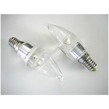T-Led LED žárovka E14 SE3W240 čirá svíčka Denní bílá