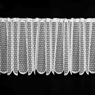 Brilltex žakárová vitrážová záclona 988, puntíky, bílá, výška 45cm (v metráži) – Zboží Mobilmania