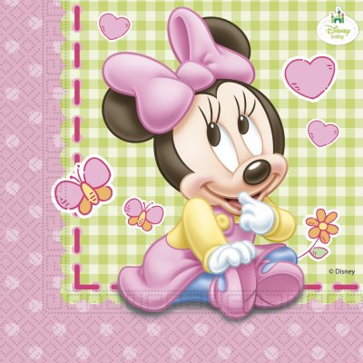 Procos Minnie Baby ubrousky žluto růžové 20ks 33x33 – Zboží Dáma