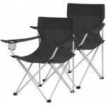 SongmicsHome Kempingové židle ROVER, set 2ks, černá GCB01BK – Hledejceny.cz