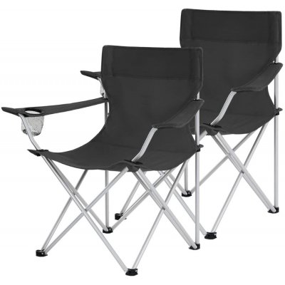 SongmicsHome Kempingové židle ROVER, set 2ks, černá GCB01BK – Hledejceny.cz