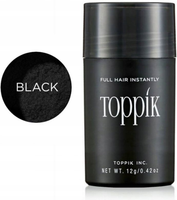 Toppik Hair Building Fibers Zahušťovací vlákna na vlasy a vousy Černá 27 g