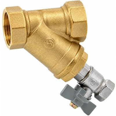 H2O Mosazný šikmý filtr 1/2" Plnoprůtok s odkalovacím ventilem 20.015 44690 – Hledejceny.cz