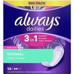 Always Dailies Fresh & Protect Flexistyle Normal Intimky 58 ks – Zboží Dáma