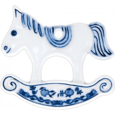 Cibulák Dubí Vánoční ozdoba houpací koník oboustranný cibulový porcelán 10631 – Hledejceny.cz