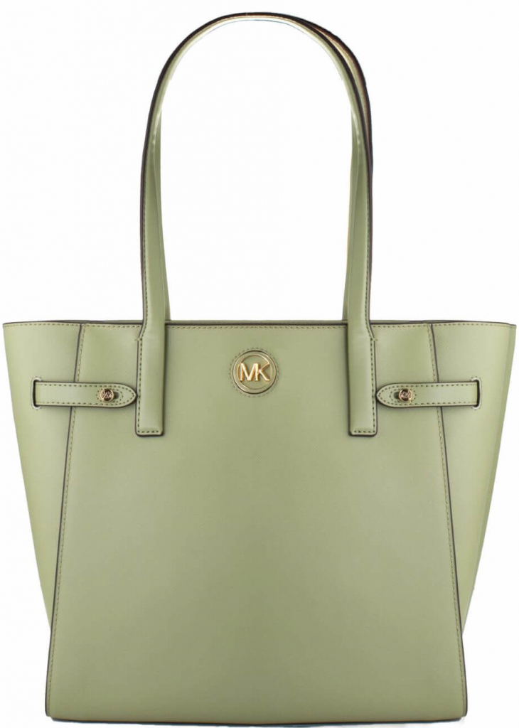 Michael Kors CARMEN large tote leather světle zelená kožená dámská kabelka