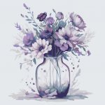 Vymalujsisam.cz Malování podle čísel Fialové květy ve skleněné váze – Zboží Dáma