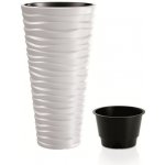 Prosperplast Květináč SAND SLIM bílý 29,6 cm – Hledejceny.cz