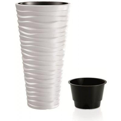 Prosperplast Květináč SAND SLIM bílý 29,6 cm – Hledejceny.cz