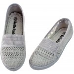 Dětské baleríny prodyšné lehké s perforací na léto 6275 šedé – Zboží Dáma