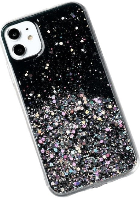 Pouzdro WOZINSKY Star Glitter silikonové Apple iPhone 11 černé