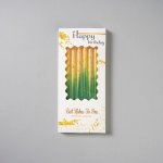 Dortisimo Svíčky zeleno-žluté se zlatým zdobením – Sleviste.cz