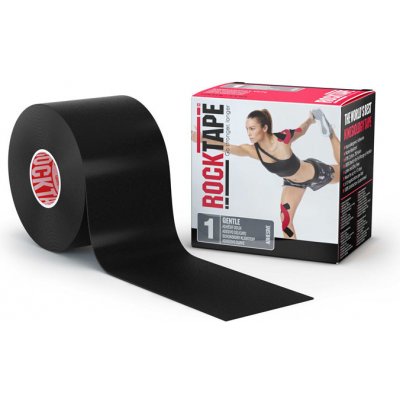 RockTape pro citlivou pokožku kineziologický tejp černá 5 cm x 5 m – Zboží Mobilmania