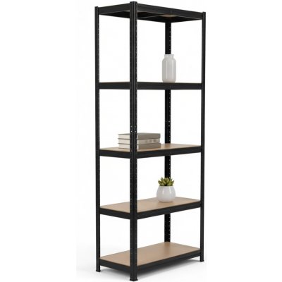 Mamutex Standard Regál 1800 x 750 x 400 mm 5 polic černý – Hledejceny.cz
