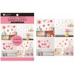 Anděl Samolepky na zeď v bloku květiny kolečka 16 x 23 cm 6 listů 15055 – Hledejceny.cz