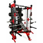 KUBIsport posilovací klec s multipressem a závažím 2 × 100 kg, nosnost 1000 kg – Zboží Mobilmania