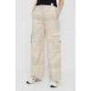 Dámské klasické kalhoty Calvin Klein Jeans široké high waist J20J221071.PPYX béžové