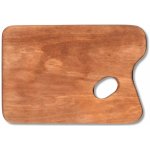 Dřevěná malířská paleta voskovaná 165×245 mm | malířská paleta dřevěná, obdélníková, voskovaná, překližka, míchání barev, úchop, akryl, tempera, olej – Sleviste.cz