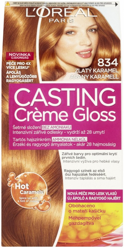 L'Oréal Casting Creme Gloss 834 měděná zlatá blond | Srovnanicen.cz