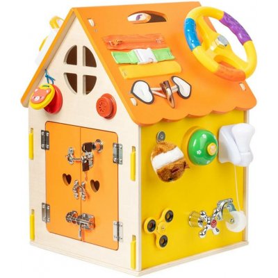 Iskay Montessori Originální Montessori Svítící activity board domeček – Sleviste.cz