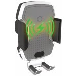 COMPASS Držák telefonu LUKE-X bezdrátové nabíjení 10W silver
