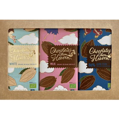 Chocolates from Heaven sada hořkých a mléčných čokolád 3 x 100 g – Zboží Mobilmania
