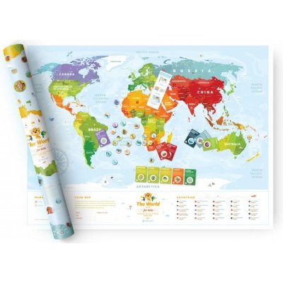Dětská mapa světa Travel Map Kids Animal – Zboží Mobilmania