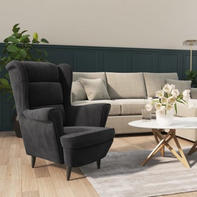 VidaXL 328096 relaxační tmavě šedé samet – Zboží Dáma