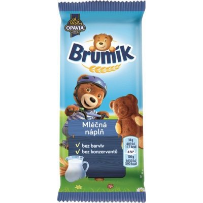 Opavia Bebe Brumík s mléčnou náplní, 30 g