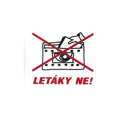 Magg 120127 Znak "Letáky ne" 37x52mm - samolepka – Zboží Dáma