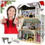 KIK domeček pro panenky + nábytek XXL LED KX6487 – Zboží Dáma