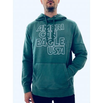 American Eagle American Eagle Outfitters stylová zelená a nápisy zelená – Zboží Mobilmania
