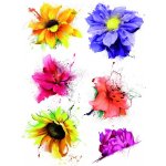 AG Design F1058 Samolepky na zeď Květiny, rozměry 85 x 65 cm – Zboží Dáma