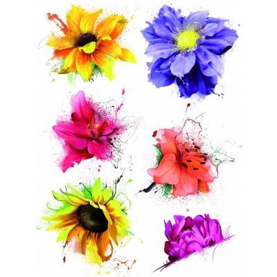AG Design F1058 Samolepky na zeď Květiny, rozměry 85 x 65 cm – Zboží Dáma