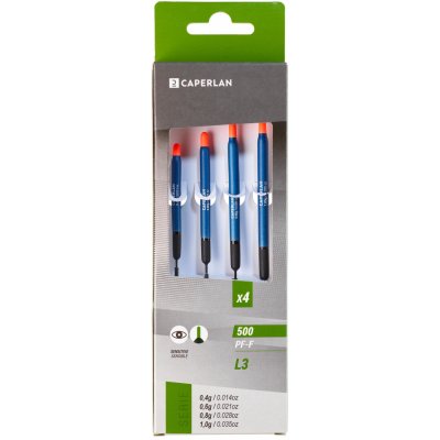 CAPERLAN Sada 4 splávků na plavanou L3 PF-F500 0,4g, 0,6g, 0,8g, 1g – Zboží Mobilmania