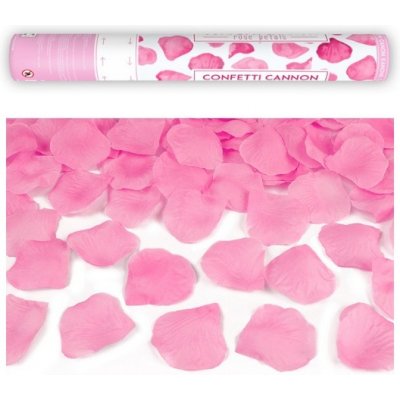 Vystřelovací konfety Svatební lístky růží růžové 40 cm – Zboží Mobilmania