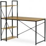 Autronic PSACÍ STŮL s regálem - v dekoru dub – Zboží Dáma