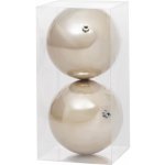 Koule MagicHome Vánoce, 2 ks, béžové, na vánoční stromeček, 12 cm – Hledejceny.cz