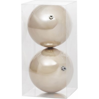 Koule MagicHome Vánoce, 2 ks, béžové, na vánoční stromeček, 12 cm – Hledejceny.cz