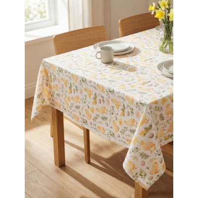 MKLuzkoviny.cz Velikonoční hranatý ubrus Jarní líhnutí 120x120cm – Sleviste.cz